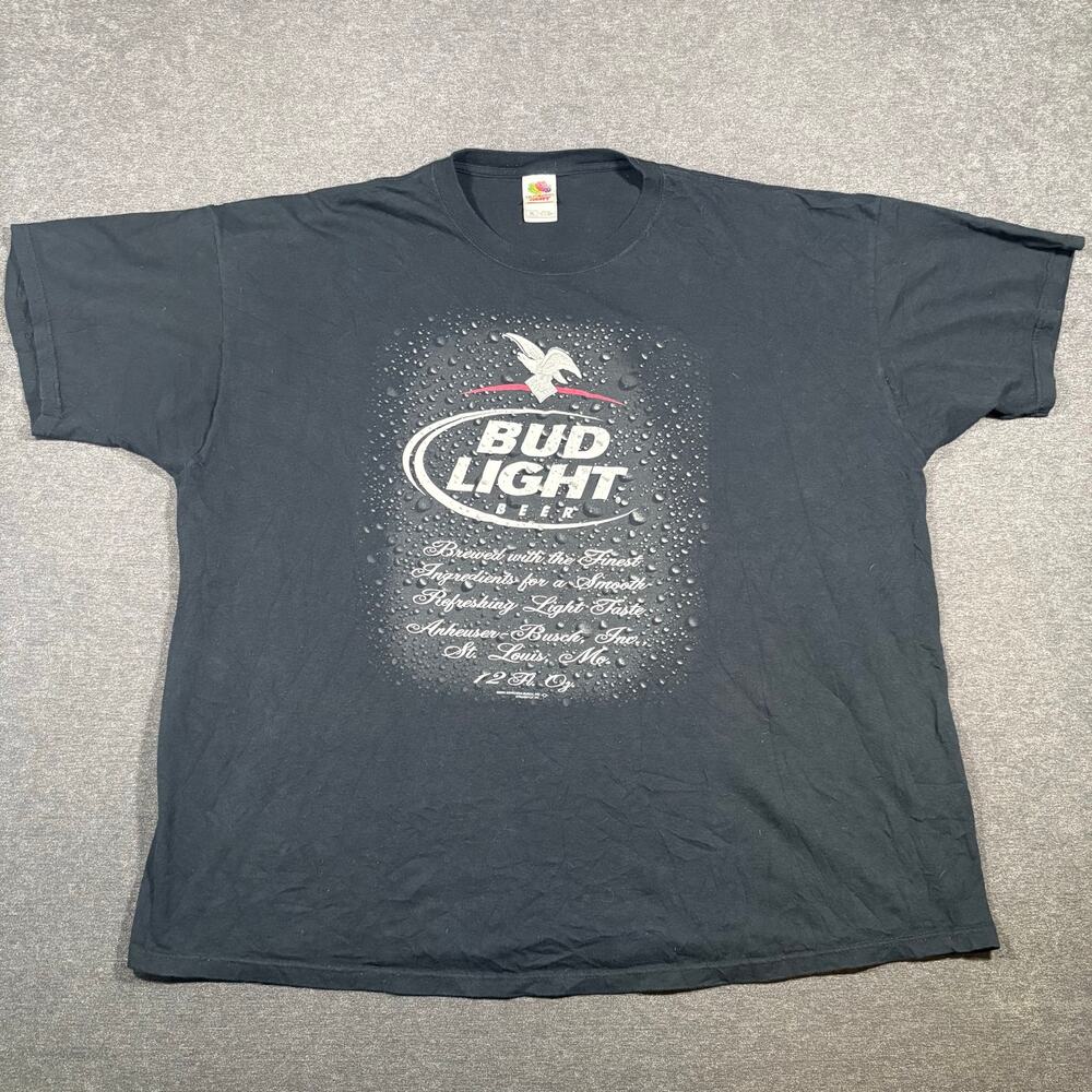 Vintage 2006 Fruit of the Loom Bud Light 3XL T-shirt official beer promo tee EUC